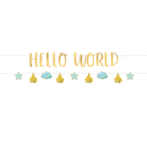 Oh Baby Boy Letter Banners Kit Hello World Pack of 2