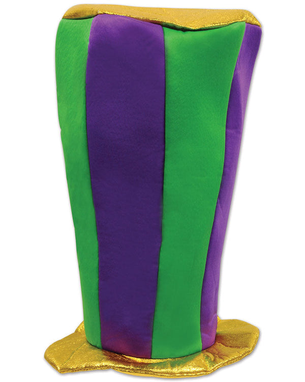 Mardi Gras Tall Plush Top Hat