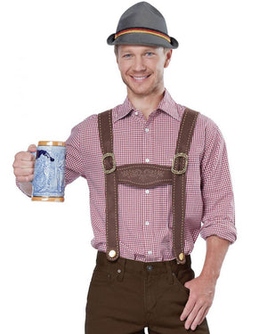 Lederhosen Suspenders and Hat Kit