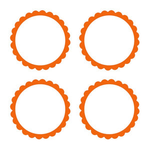 Labels Scalloped - Orange Pack of 5