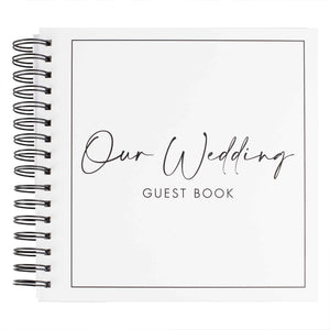 Contemporary Wedding Black and White Wedding Guest Book