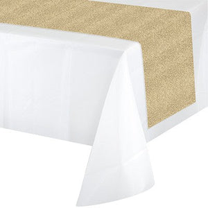 Table Runner Gold Glittered 35cm x 2.13m