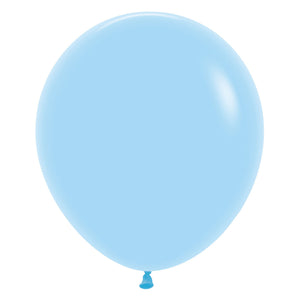 Sempertex 45cm Pastel Matte Blue Latex Balloons 640, 6PK Pack of 6