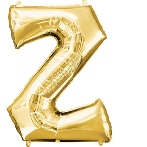 Gold Letter Z Supershape 86cm Balloon