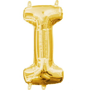 Gold 40cm Letter I Balloon