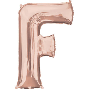 Rose Gold 83cm Letter F Super Shape Balloon