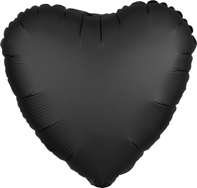 45cm Standard HX Satin Luxe Onyx Heart S18