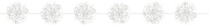 Fluffy Garland - White Pack of 2