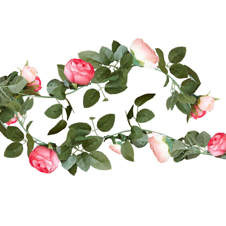 Rustic Country Garland Flower Pink