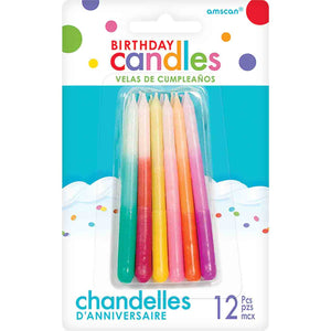 Candles Ombre Look 8cm Pack of 12