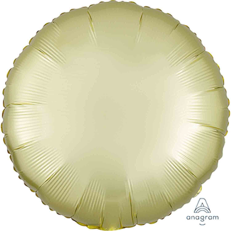 45cm Standard HX Satin Luxe Pastel Yellow Circle S18