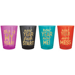 New Year Printed Colourful Tumblers 295ml Pack of 20