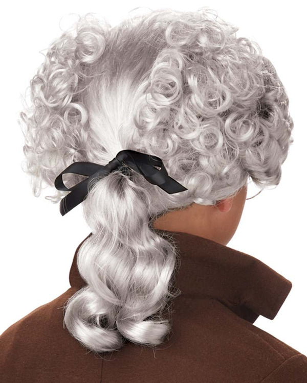 Colonial Man Boys Grey Wig