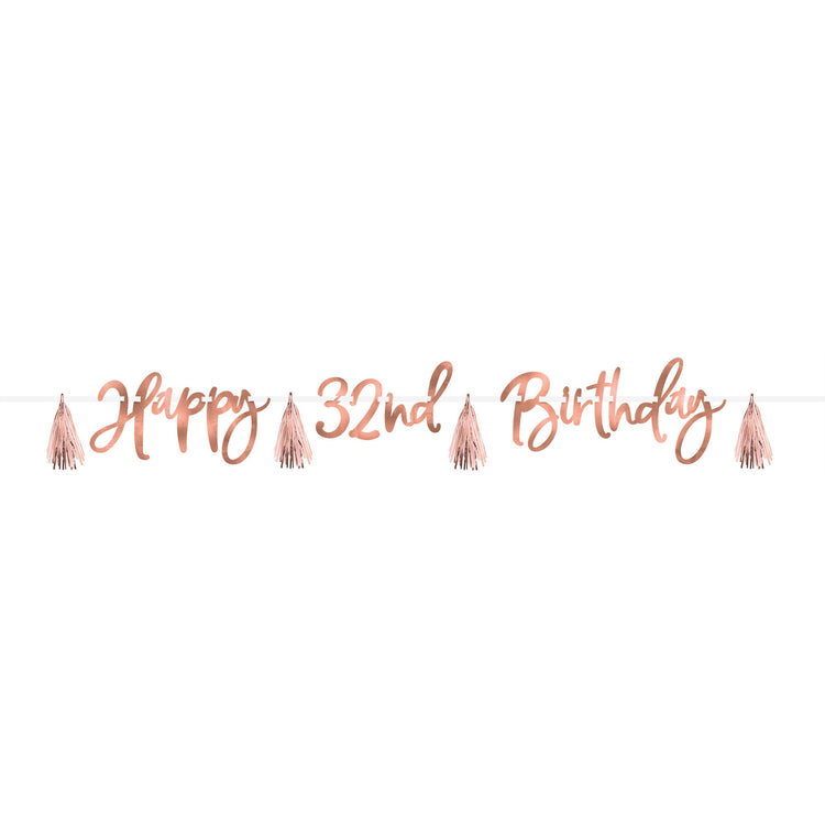 Blush Birthday Customize It Foil Banner Kit