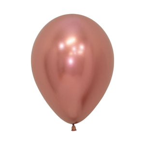 Sempertex 12cm Metallic Reflex Rose Gold Latex Balloons 968 Pack of 50