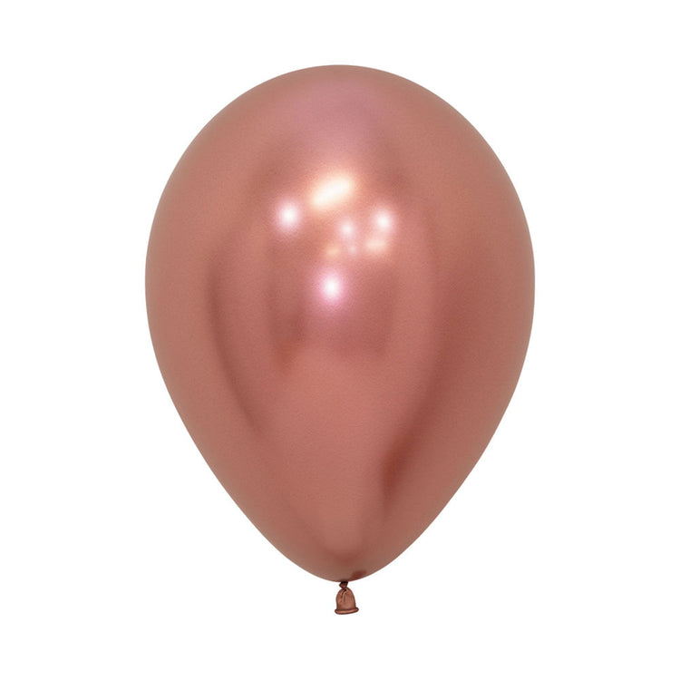 Sempertex 12cm Metallic Reflex Rose Gold Latex Balloons 968 Pack of 50