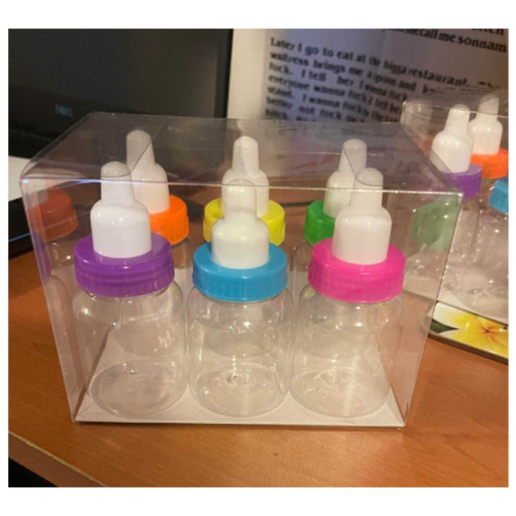 Baby Shower Bottles Favor Containers Multi-Coloured Pack of 6