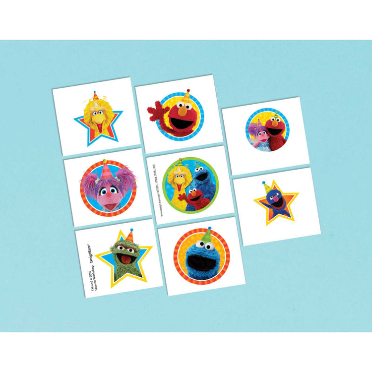 Sesame Street Tattoos Pack of 8