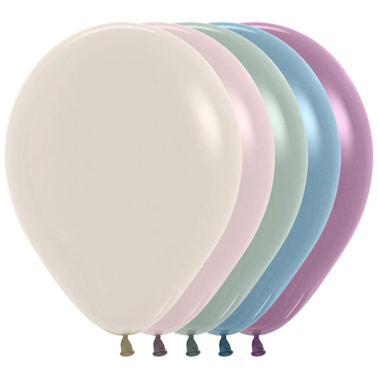 Sempertex 12cm Pastel Dusk Assorted Latex Balloons Pack of 50