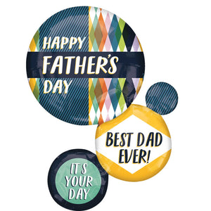 SuperShape XL Happy Father's Day Retro Renew Circles P35