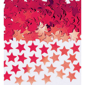 Mini Stars Confetti 1/4oz/7g-Red