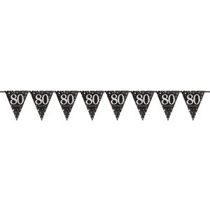 Sparkling Celebration 80 Prismatic Pennant Banner - Plastic