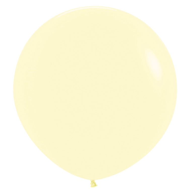 Sempertex 90cm Pastel Matte Yellow Latex Balloons 620, 2PK Pack of 2