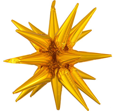 Gold Large Magic Star Supershape Multi Balloon