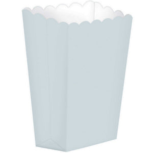 Popcorn Favor Boxes Small Silver Pack of 5