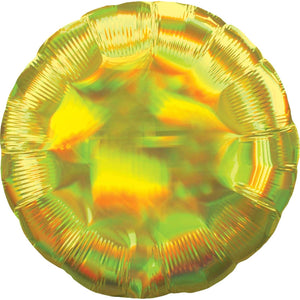 45cm Standard Holographic Iridescent Yellow Circle S40