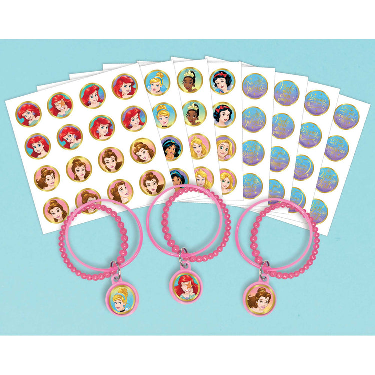 Disney Princess Once Upon A Time Bracelet Kit Favors Pack of 8