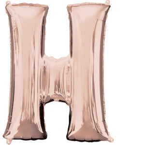 Rose Gold 83cm Letter H Super Shape Balloon