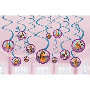 Spirit Riding Free Spiral Swirls Hanging Decorations Pack of 12