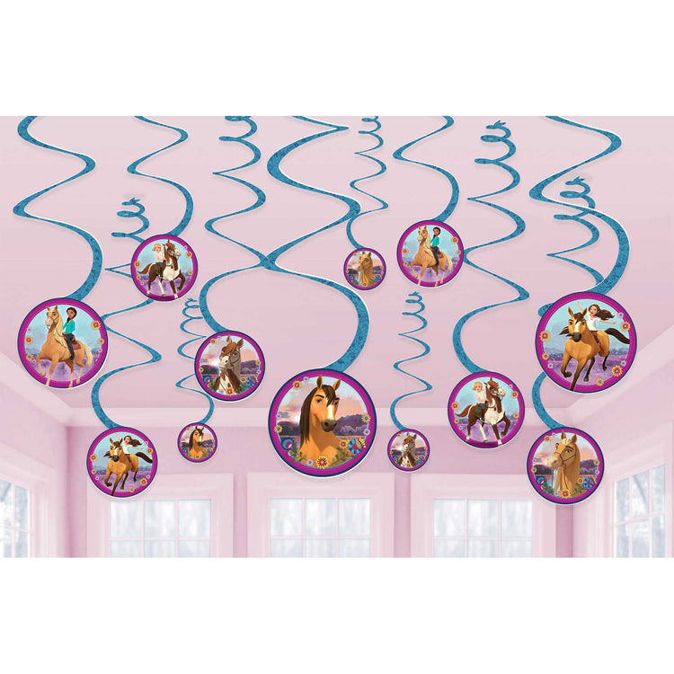 Spirit Riding Free Spiral Swirls Hanging Decorations Pack of 12