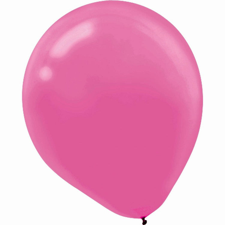 Bright Pink Latex Balloons Pack of 15