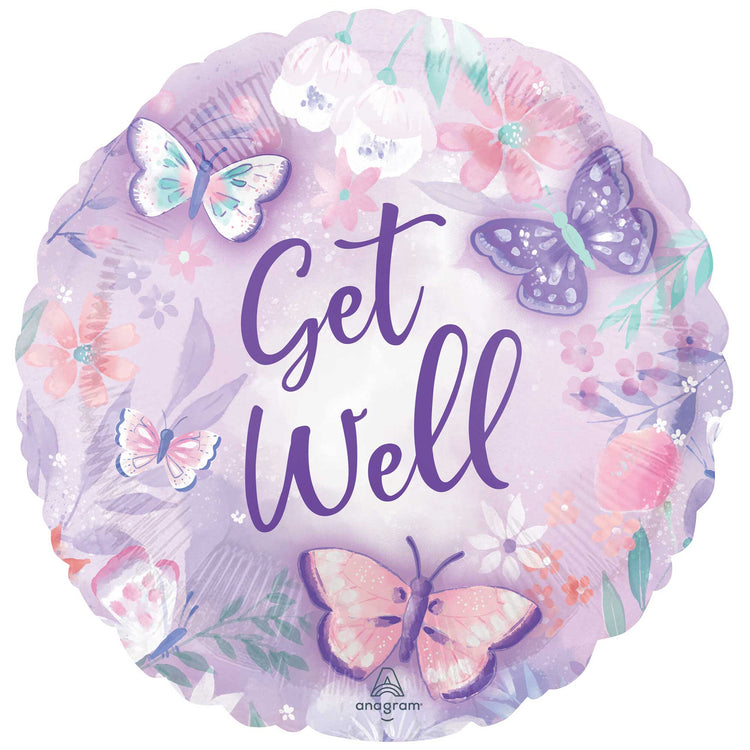 45cm Standard HX Get Well Flutters Butterflies S40