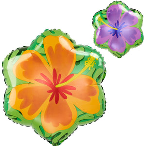 Standard Shape XL Summer Orange & Purple Hibiscus S50