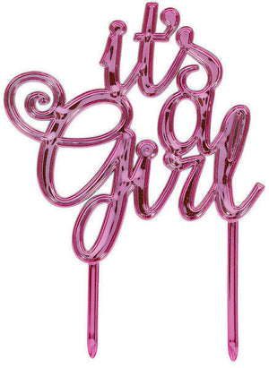Baby Shower Its a Girl Plastic Cake Topper