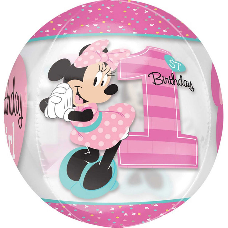 Orbz XL Minnie 1st Birthday Clear G40