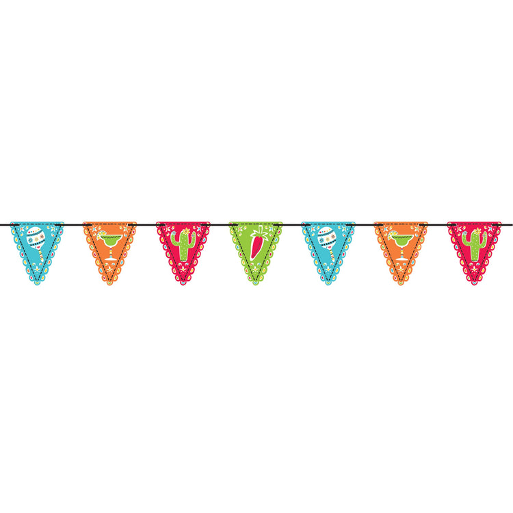 Fiesta Mini Paper Pennant Flag Banner