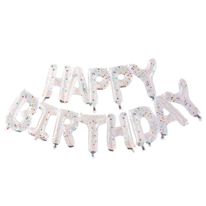 Mix It Up Balloon Bunting Brights Confetti Clear Foil Pack of 13