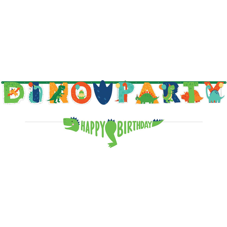 Dino-Mite Party Dinosaur Jumbo Birthday Banner Kit Pack of 2