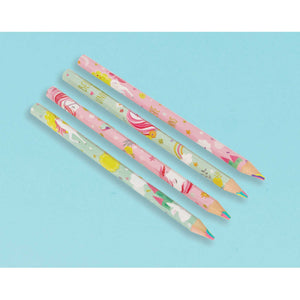 Magical Unicorn Multi Shape Coloured Pencil Favor Pack of 8