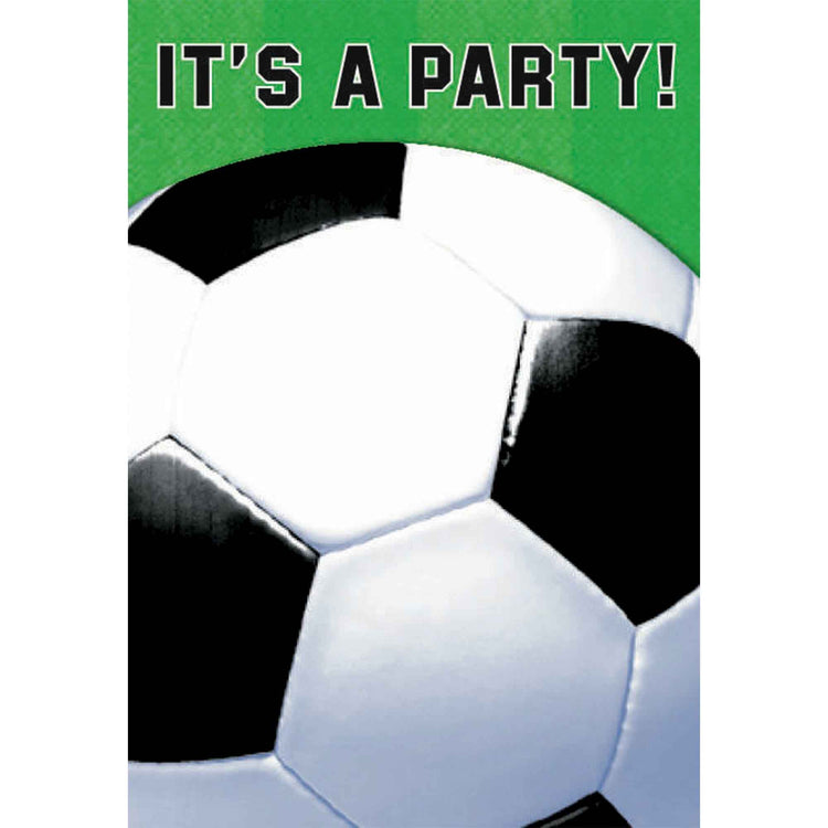 Soccer Fan Folded Invitations Pack of 8