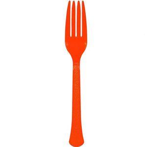 Premium Forks 20 Pack Orange - Extra Heavy Weight Pack of 20