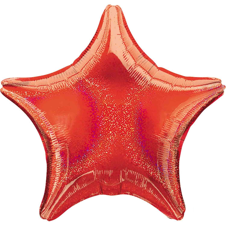 45cm Standard Holographic Star Red Dazzler S40