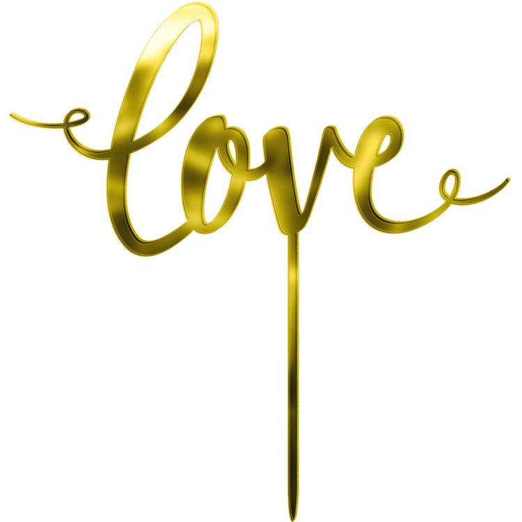 Gold Love Cake Topper