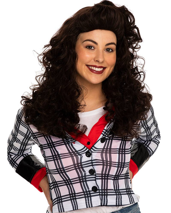 90s Elaine Long Curly Deluxe Brown Wig