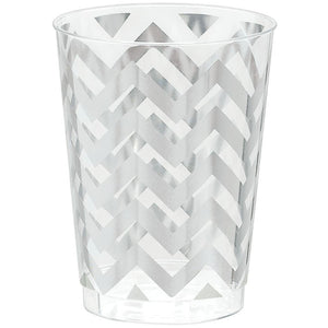 Premium Chevron Silver 295ml Tumbler Pack of 20