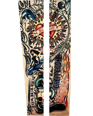 Ed Sheeran Adults Wig Glasses and Tattoo Sleeves Kit